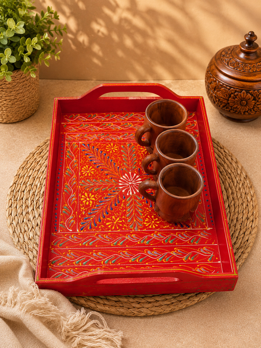 Handmade Wooden Truck Art Tray 16Γ10" β Colorful Traditional Pakistani Art Serving Tray