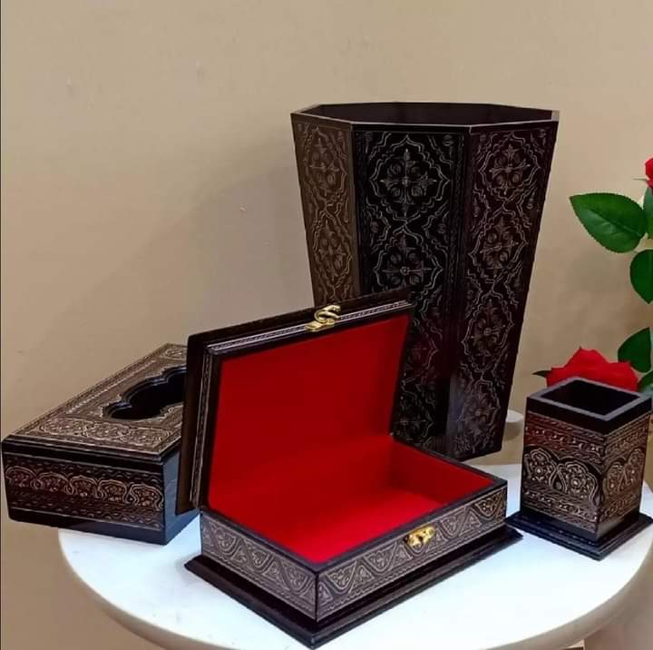Wooden Handmade Naqshi Art Set Of 4