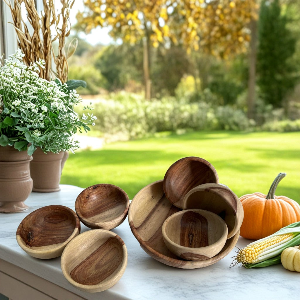 Wooden Bowl Set Of 7 pieces