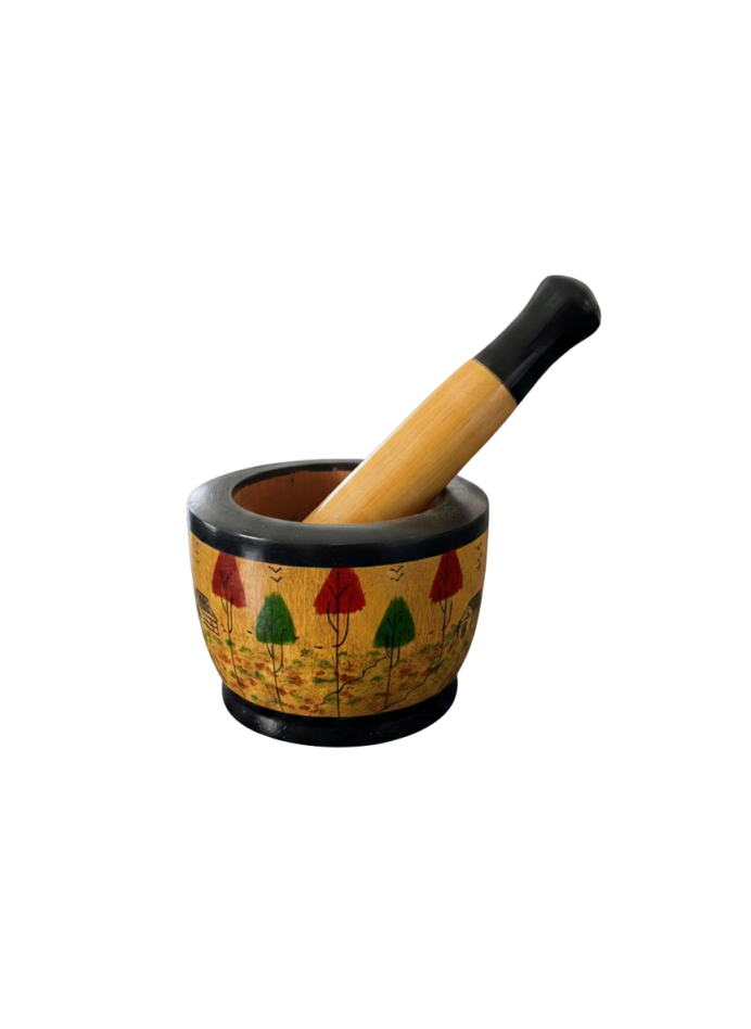 Masala Kutni – Sheesham Wood With Artwork 10 Inches