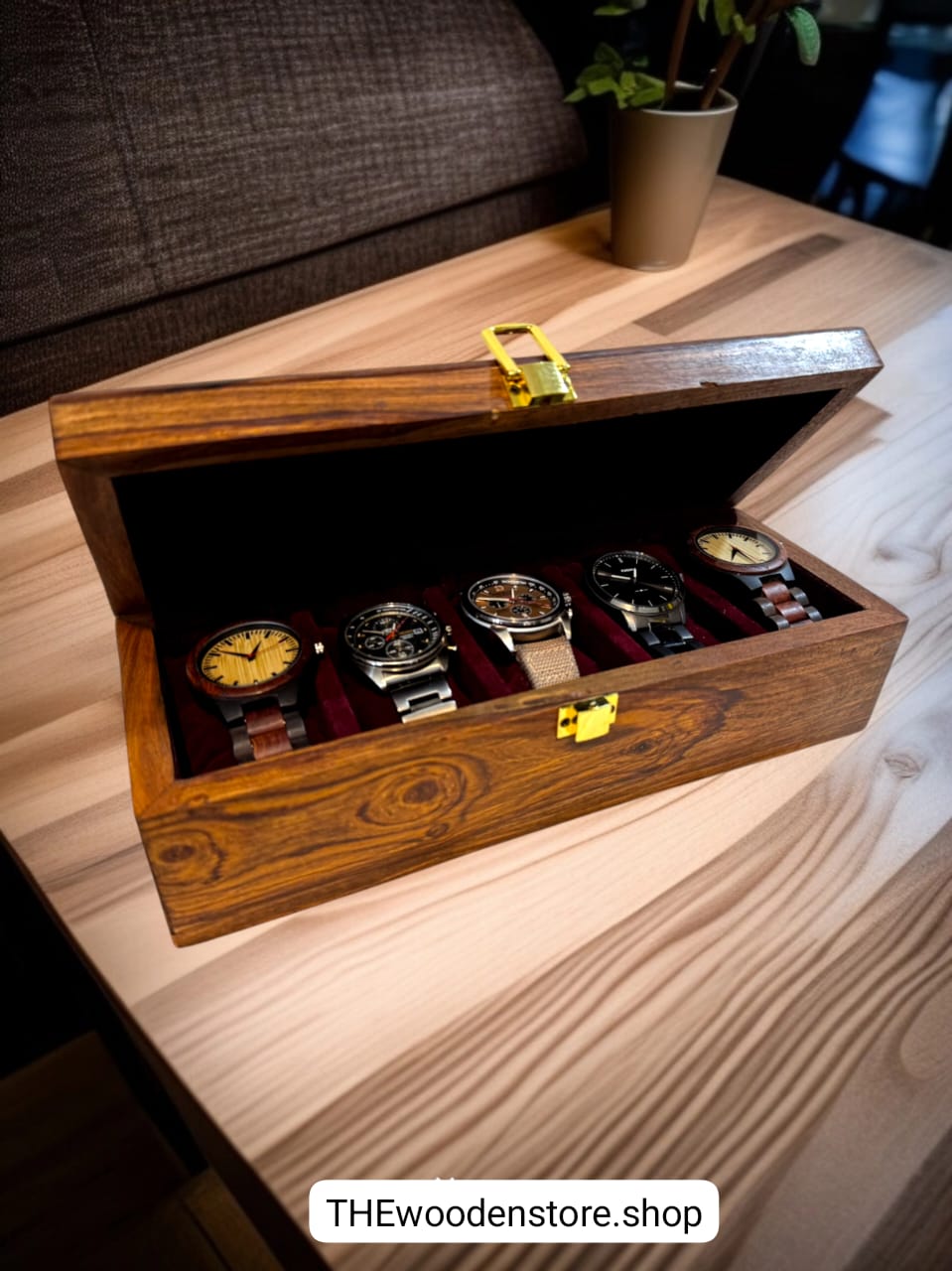 Wooden Watch Box Slots 5