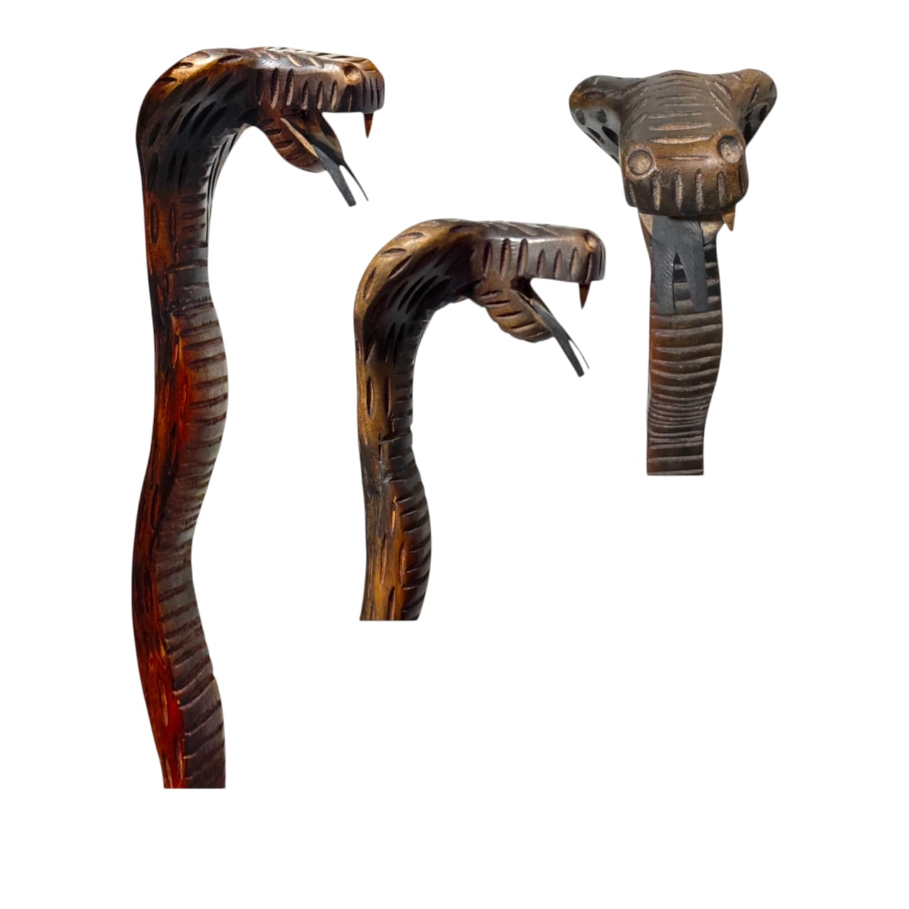 Elegant Hand-Carved Wooden Walking Stick, Timeless Craftmanship