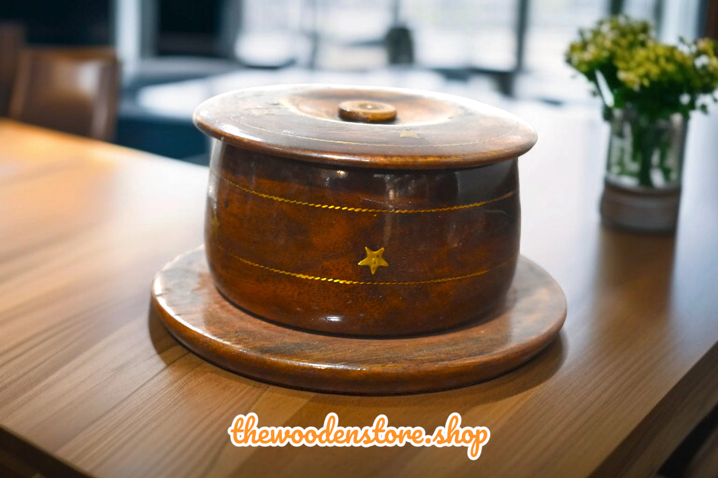 Wooden Handcrafted Sugarpot