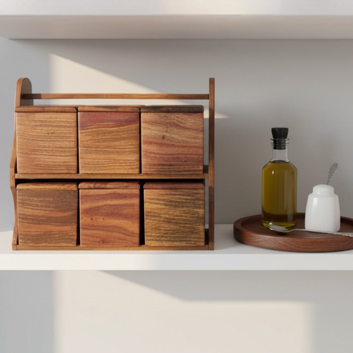 Handcrafted Wooden Spice Rack