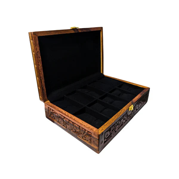 Wooden Watch Box with carving Art
