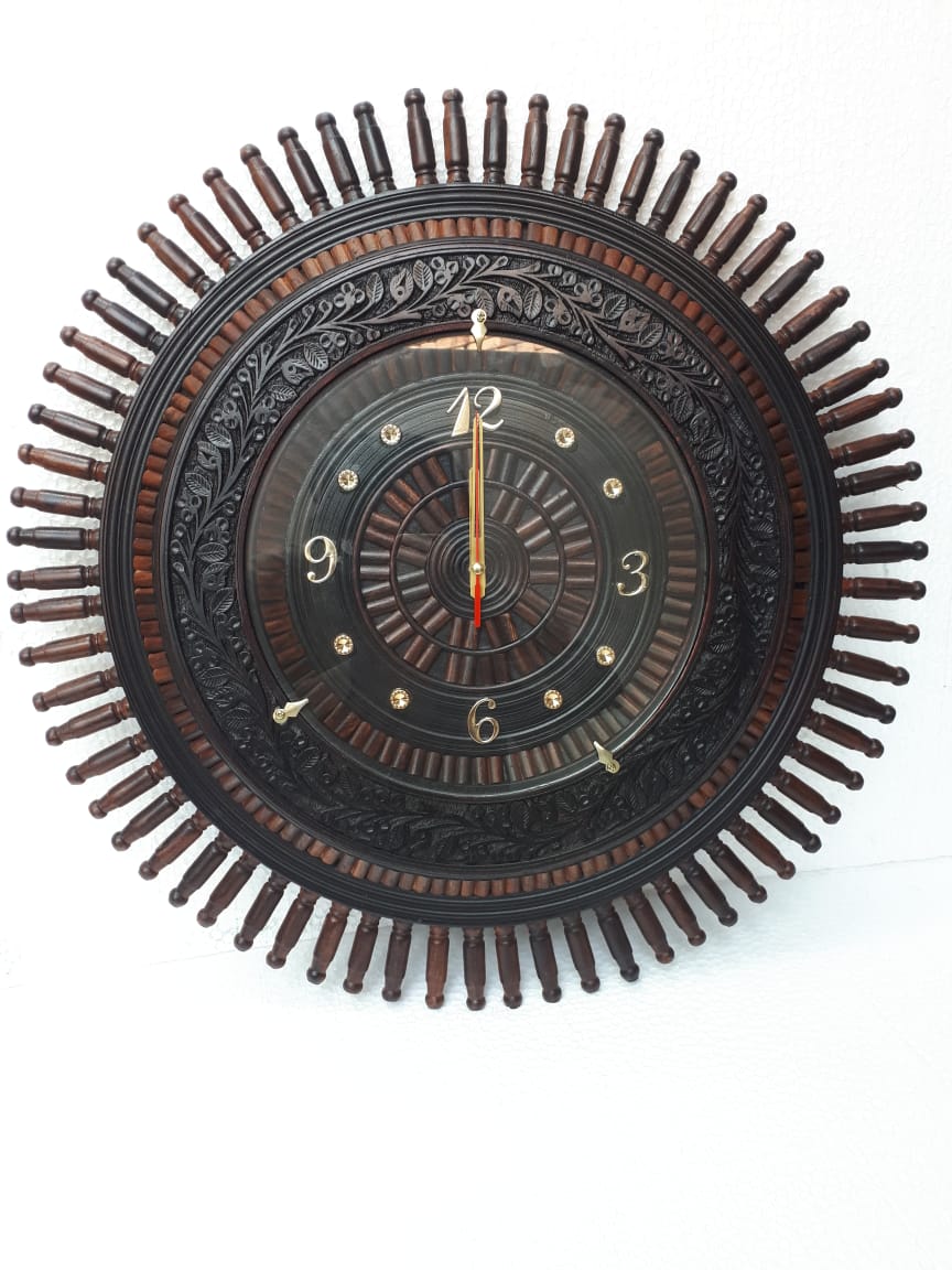 Handmade wooden clock
