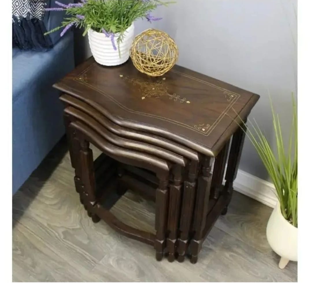 wooden handmade Chinyoti Sheesham Wood Table set Of 4 Coffe Table Serving Table