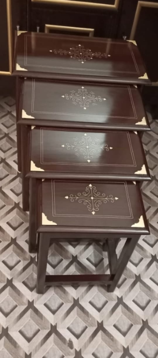 Chipnyoti Solid Sheesham wood table Set Of 4 (Coffe tables serving tables)