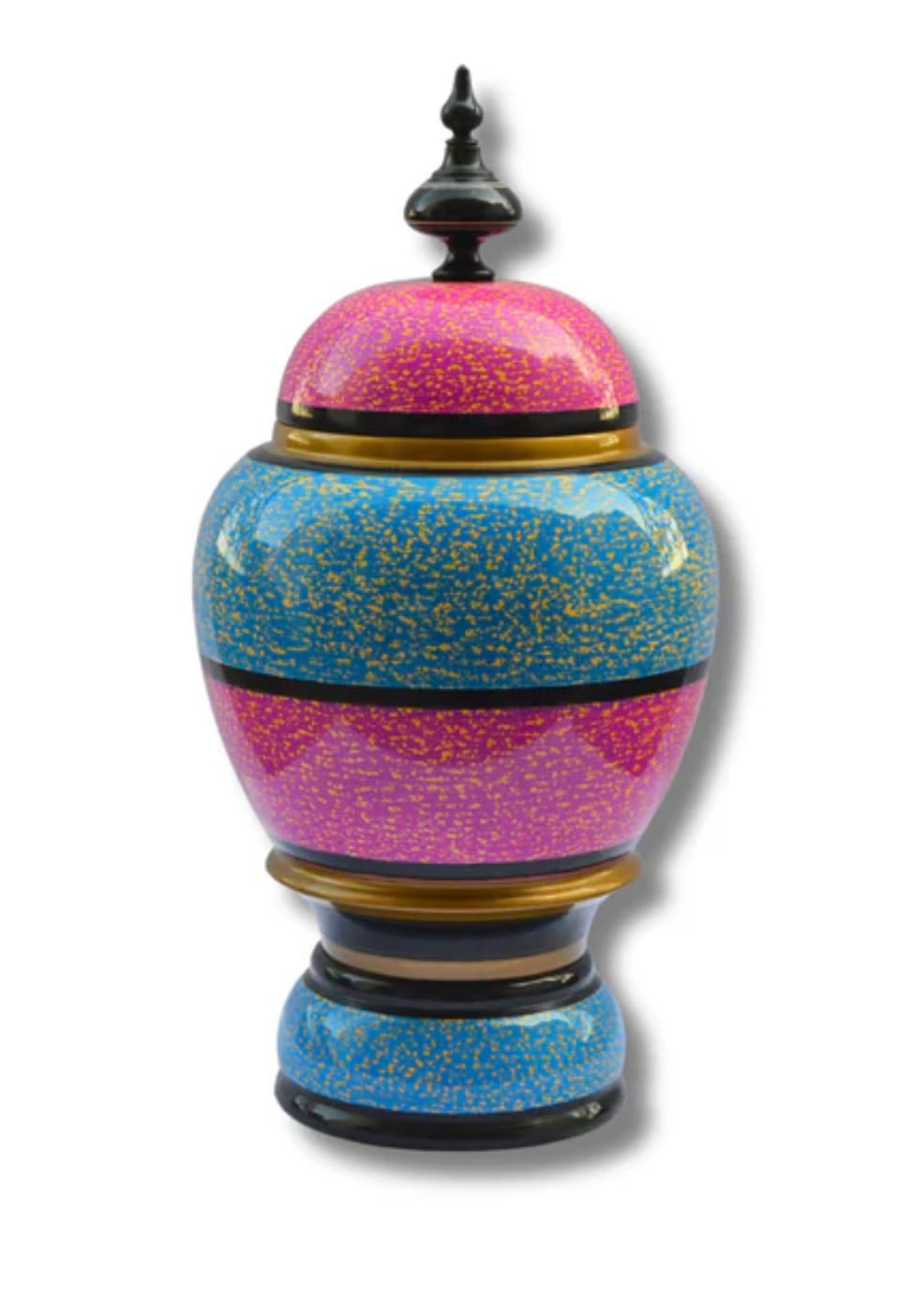 Premium Handcrafted Wooden Round Naqshi Art Candy Jar