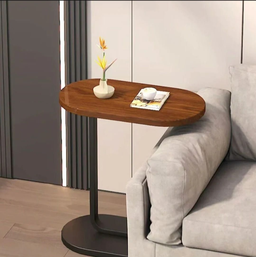 Oval Shape Folding Sofa Side Table Coffe Table