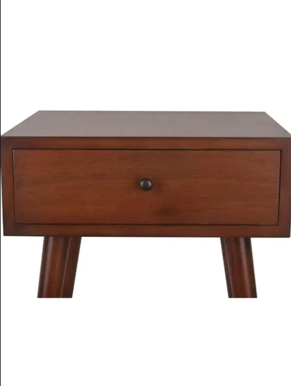 Decor Therapy Mid Century 1-Drawer Wood Side Accent Table ( Brown )