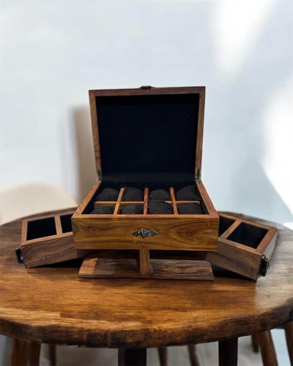 Luxury Wooden Watch Box Side Drawer ( 8slot+2 draz)