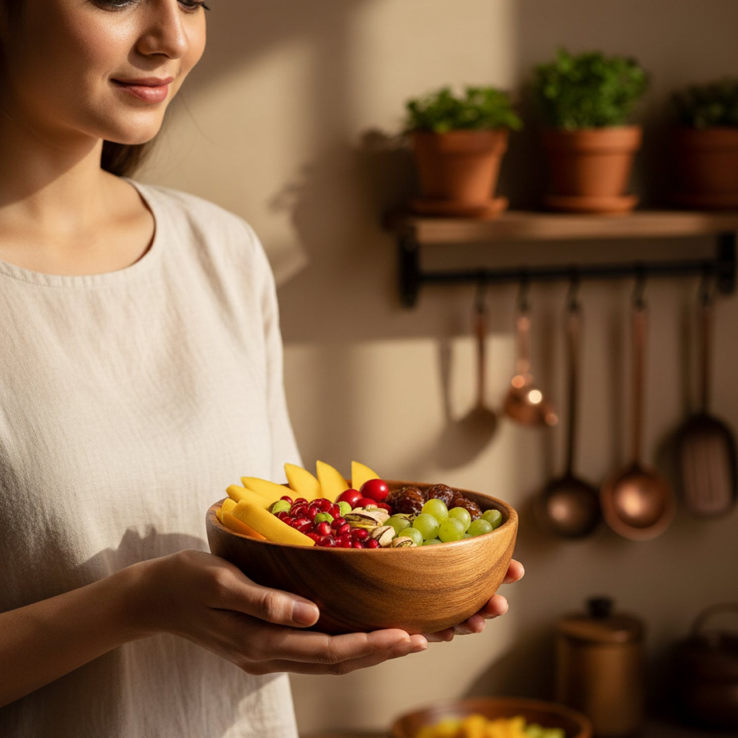 6-Piece Sheesham Wood Bowl Set – Single Solid Wood Withou Joint ( 12, 10, 9 ,8 ,7, 6) Inches