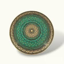 Pink Golden Wooden handmade Naqshi Art Coffe table( 16*16),(18*18),