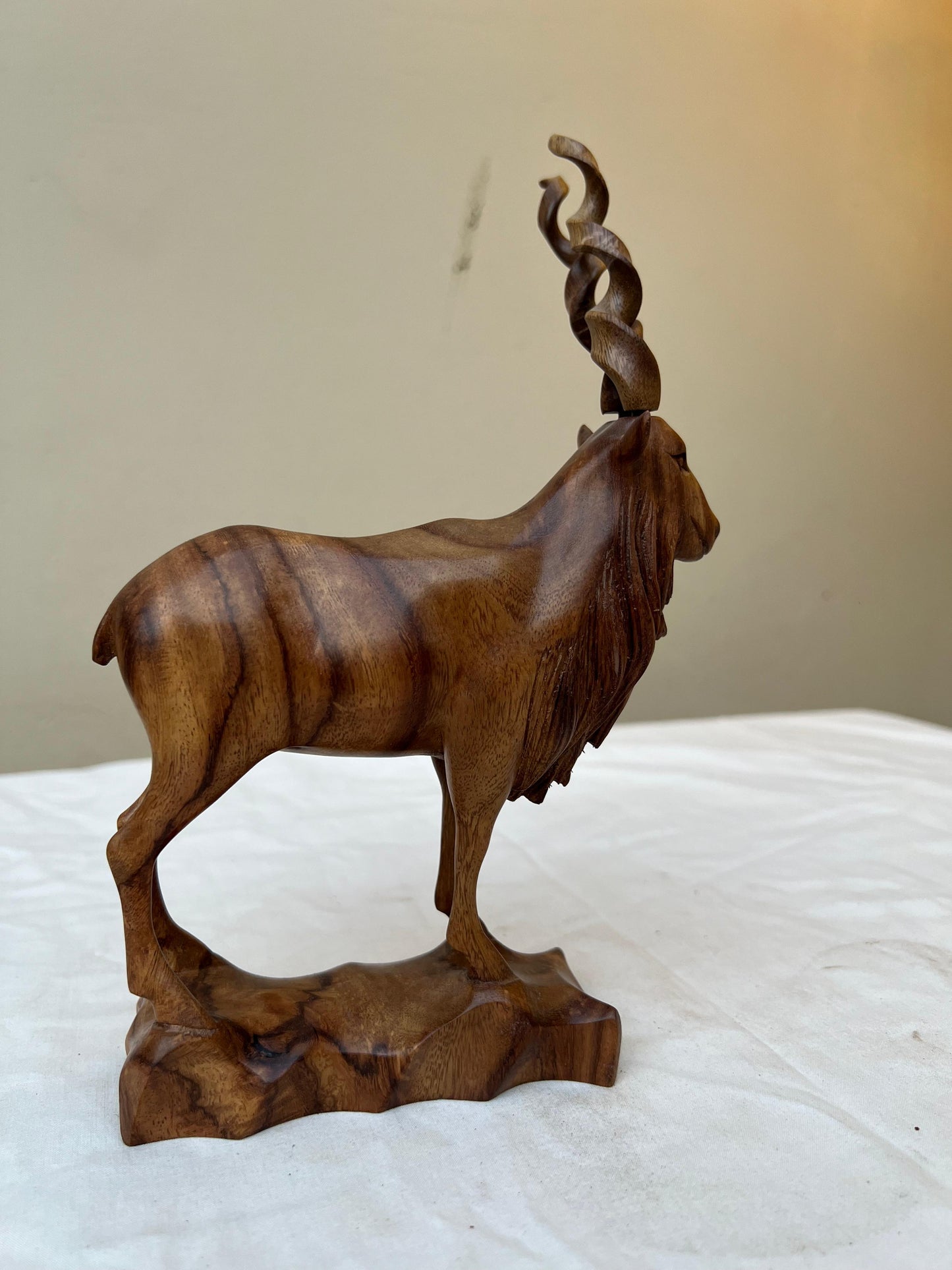 Pure Sheesham wood handmade Antique Markhor