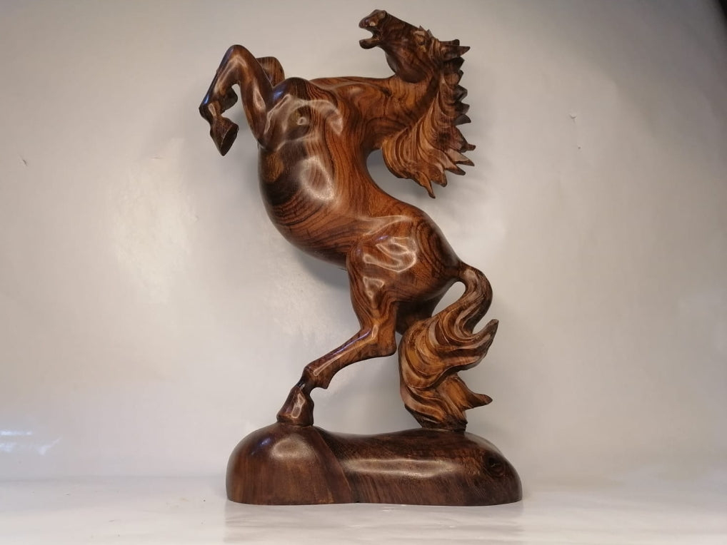 Elegant Pure Sheesham Wood Handmade Antique Horse for Home & Office Décor