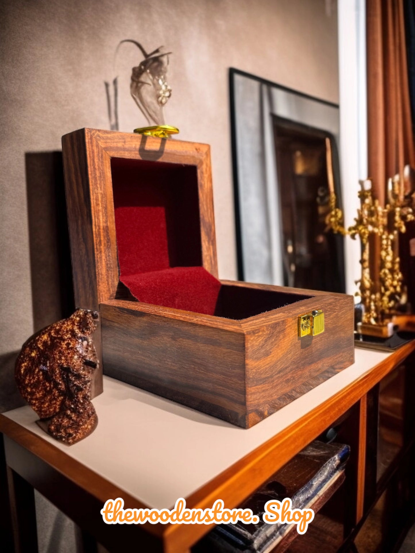 Wooden Watch Box With Engraved Name And Picture For 1 Slot( Will Contact For Name And Picture