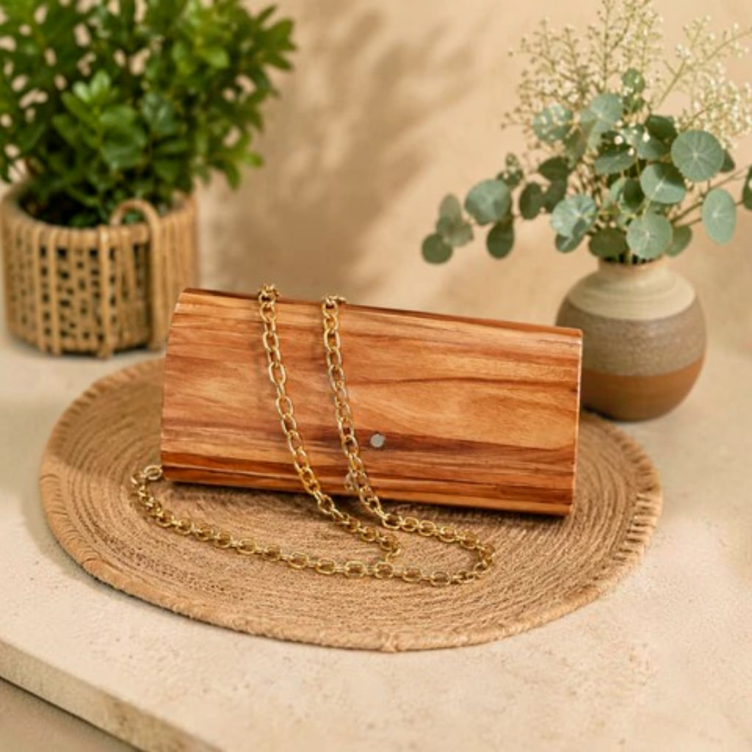 WOODEN HANDMADE PURSE