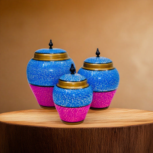 Beautiful Antique wooden handmade Naqshi Art Candy Jars set of 3(can buy 1 or 2 pieces also)