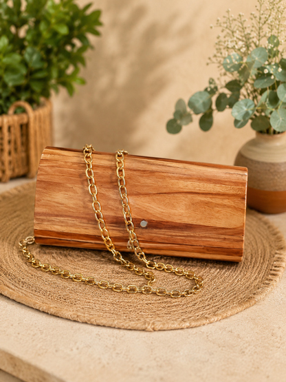 Exclusive Wooden Clutch Purse – Handcrafted Luxury for Stylish Women
