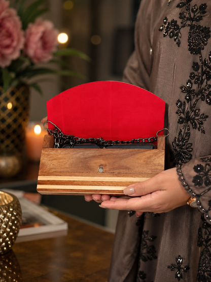 Exclusive Wooden Clutch Purse – Handcrafted Luxury for Stylish Women