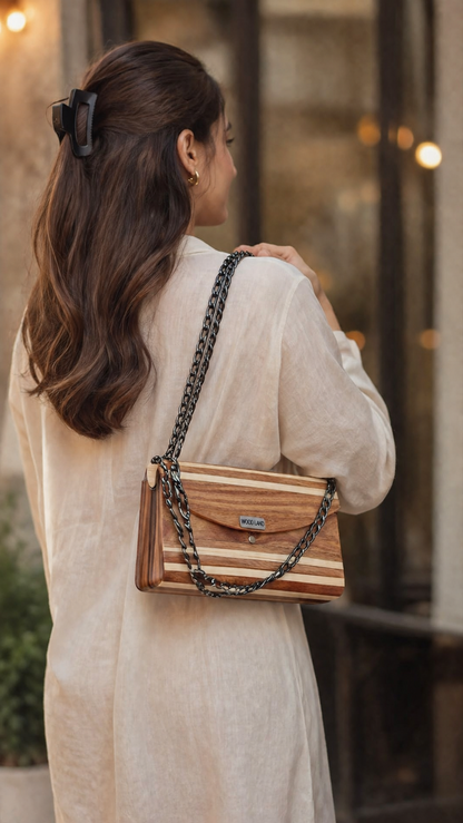 Exclusive Wooden Clutch Purse – Handcrafted Luxury for Stylish Women