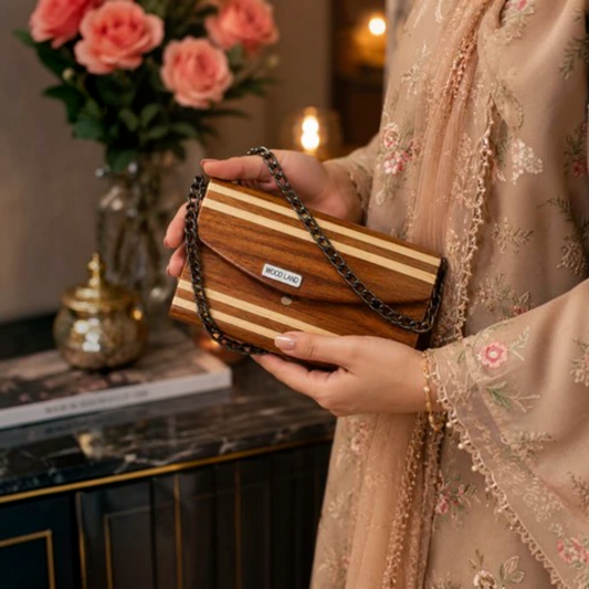 Exclusive Wooden Clutch Purse – Handcrafted Luxury for Stylish Women