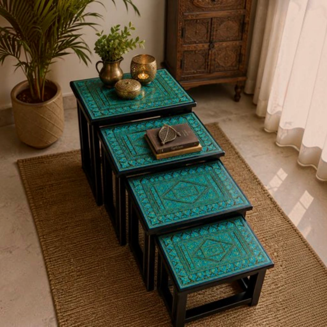 Lovely Green Wooden Handmade Naqshi Art – Beautifully Presented for the First Time