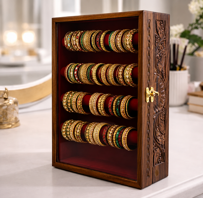 Bangle Box – Carving – Glass Top