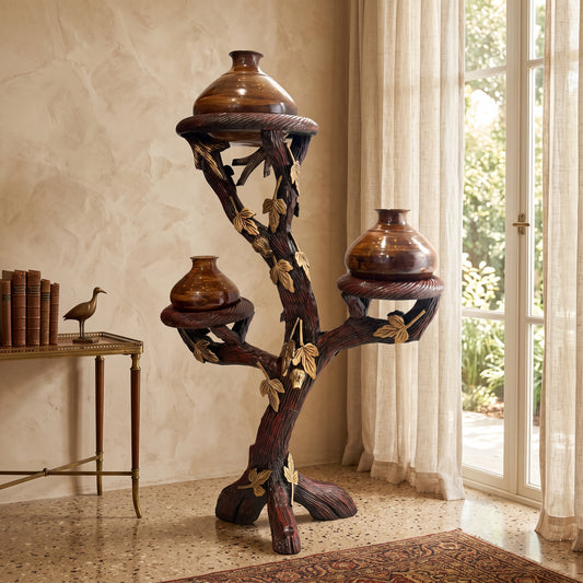 Premium Wooden Flower Stand – 4 Feet