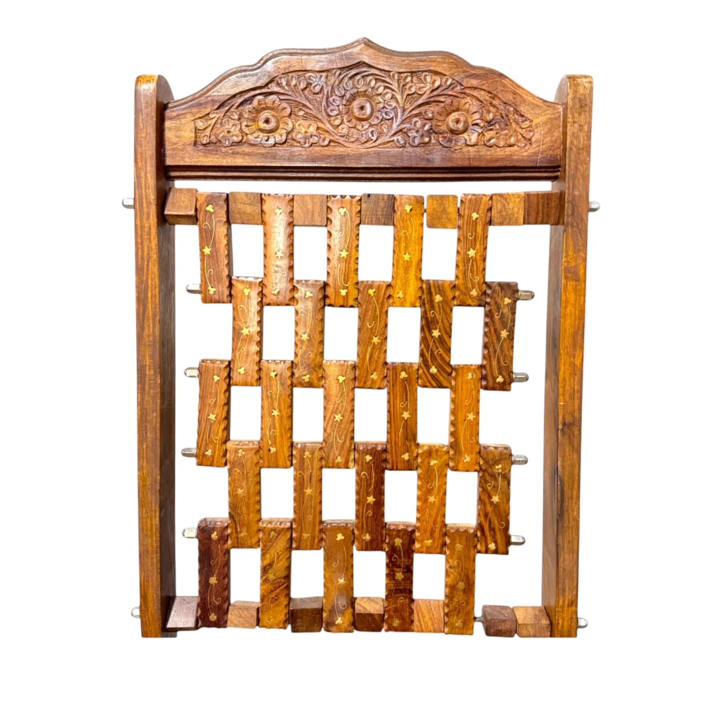 Classic Artisan Foldable Chair with Brass Work