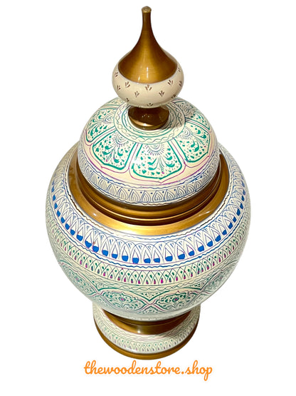 Wooden Decor Piece Made With Pure Sheesham With Art Work( 15 Height ,7 Width)