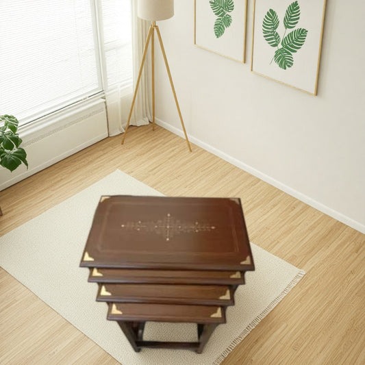 Chipnyoti Solid Sheesham wood table Set Of 4   (Coffe tables serving tables)