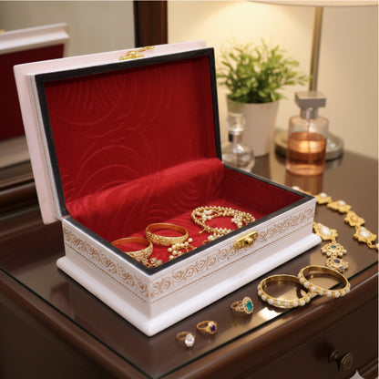 Wooden Jewellery  Box With Art Work( 4 width, 8 Length) Inches