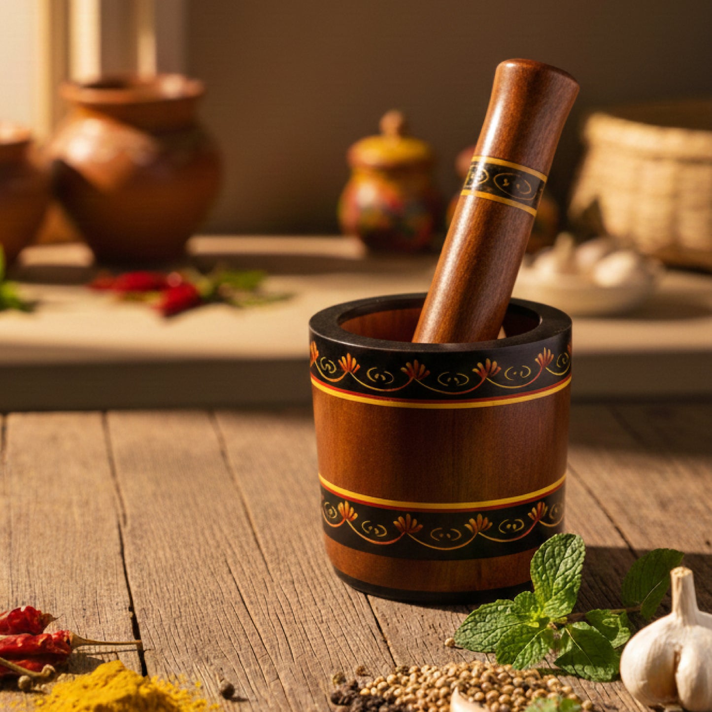 Garlic Crusher ( Sheesham Wood)