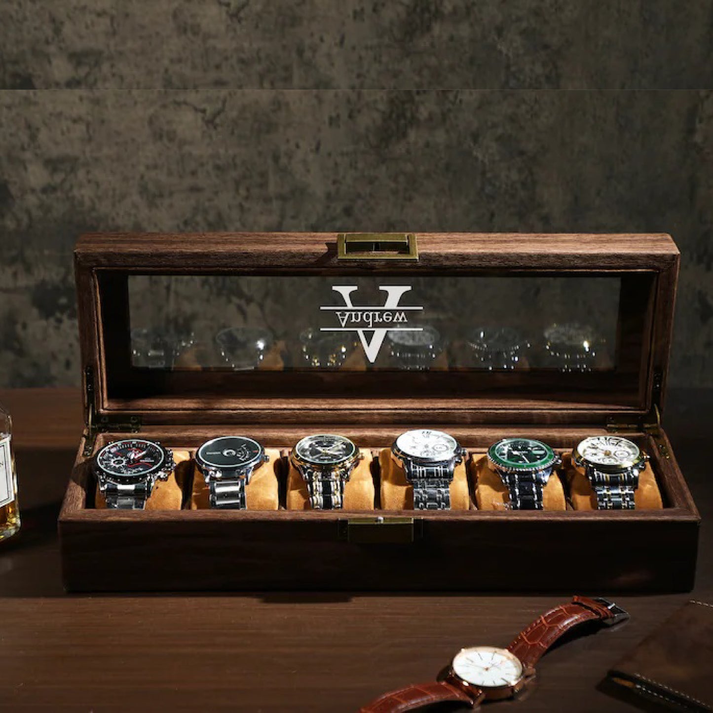Wooden Watch Box For 6 Slots Export Premium Quality
