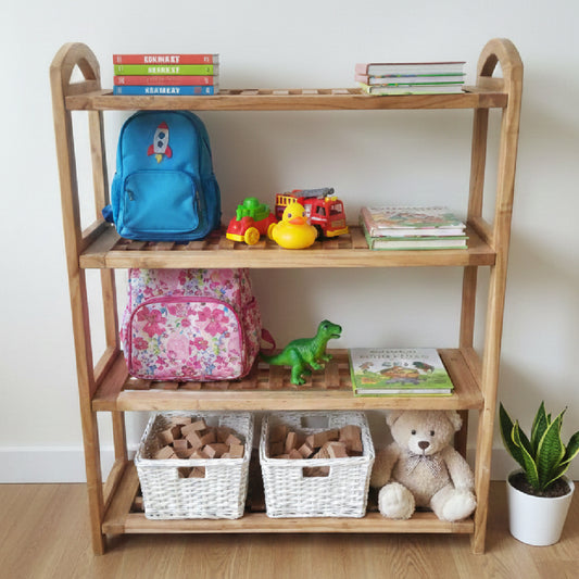 Premium Beech Wood 4-Tier Multi-Purpose Use .Height: 32 Inches  Length: 25 Inches  Width: 12 Inches  Shelves: 4 Tiers