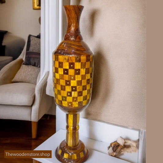 Hand-made Wooden vase