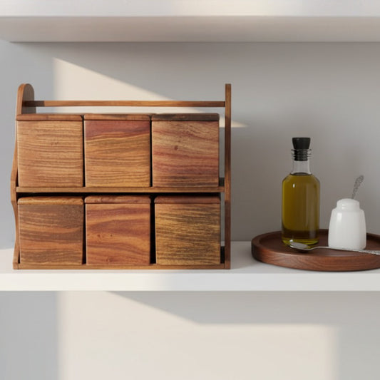 Handcrafted Wooden Spice Rack