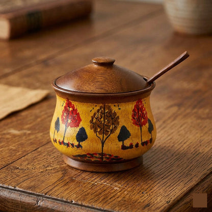 Wooden Sugarpot