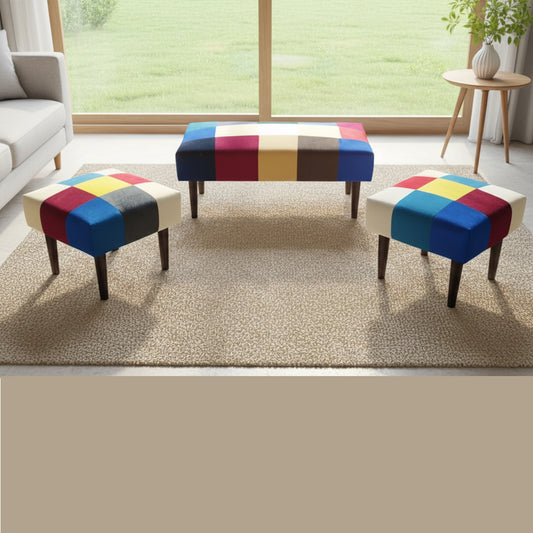 Wooden Customised Stool( Set Of 3). Dispatching Time 5 Days. 20% Advance For Customise Product.