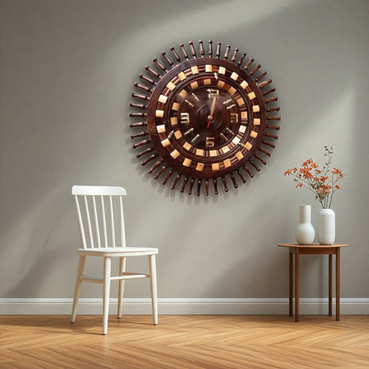 wooden Handmade clock(18 Inches)