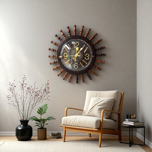 wooden Handmade clock(18 Inches)