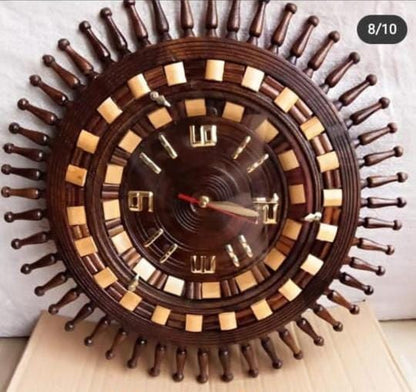 wooden Handmade clock(18 Inches)