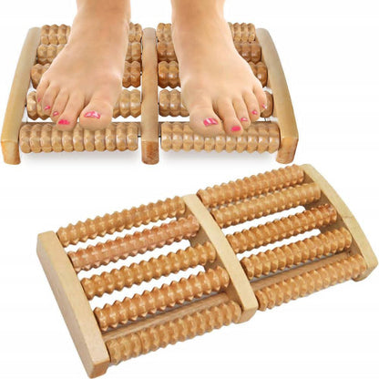 “Handcrafted Wooden Foot Massager – Natural Pain Relief & Nerve Relaxation”