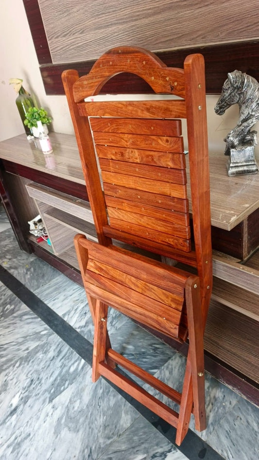 Handmade Sheesham Wood Chair with Brass Embellishments – 41-Inch Luxury Design