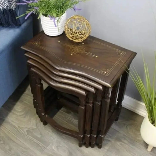 wooden handmade Chinyoti Sheesham Wood Table set Of 4 Coffe Table Serving Table