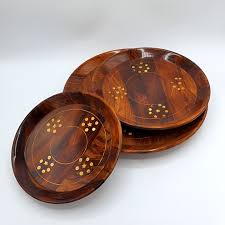 Wooden Brass Dishware