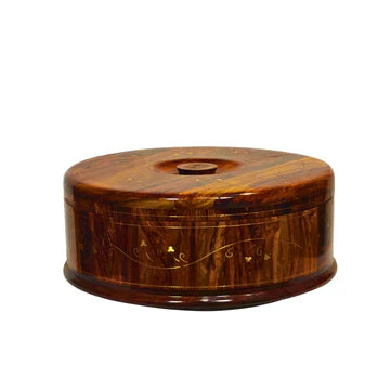 Wooden Hotpot With Brass Work