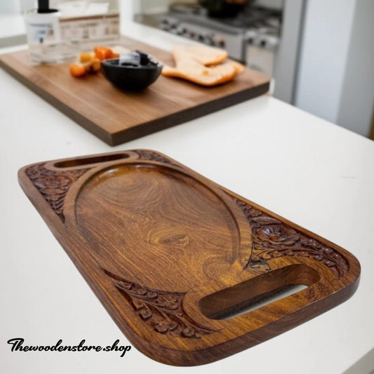 Handmade wooden serving Tray